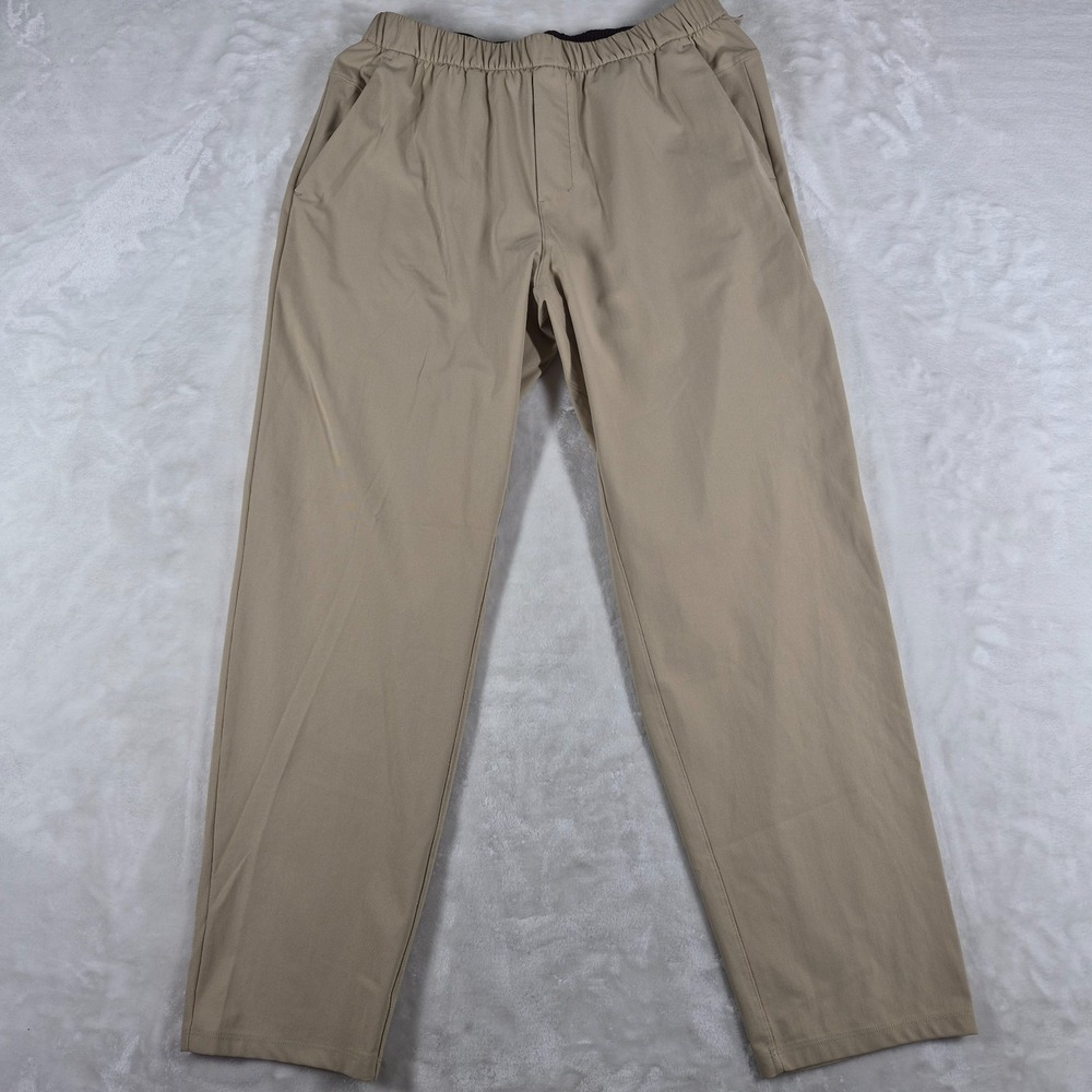Lululemon ABC Warpstreme Pants Men's Large Beige Performance Pull On LM5ALNS